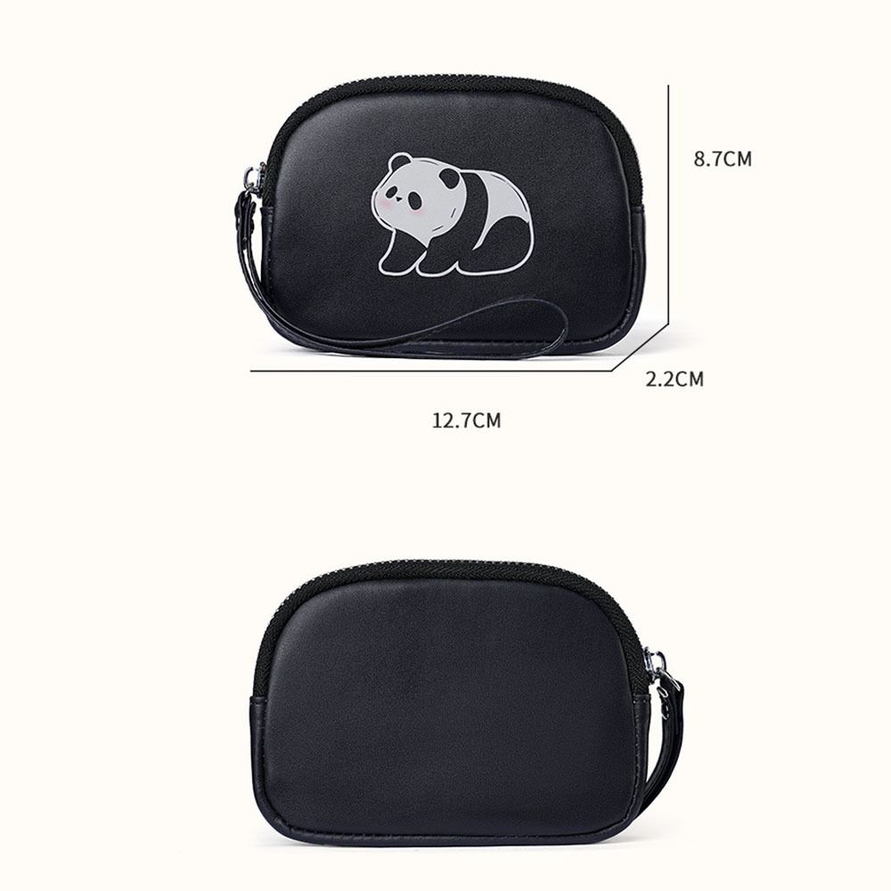 Fashion Cartoon Panda Coin Purse PU Leather Portable Clutch Bag Lipstick Storage Bag