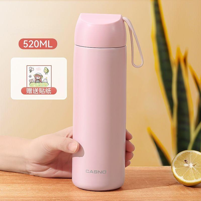 Large Capacity   Thermos Cup 520ml Vacuum Flasks Portable Stainless Steel Thermos Cup Water Bottle Travel Tea Mug Office Thermos Cup