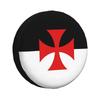 Brave Rosary Crusader Warrior Spare Tire Cover for Medieval Shield Cross Knights Templar SUV Car Wheel Protectors