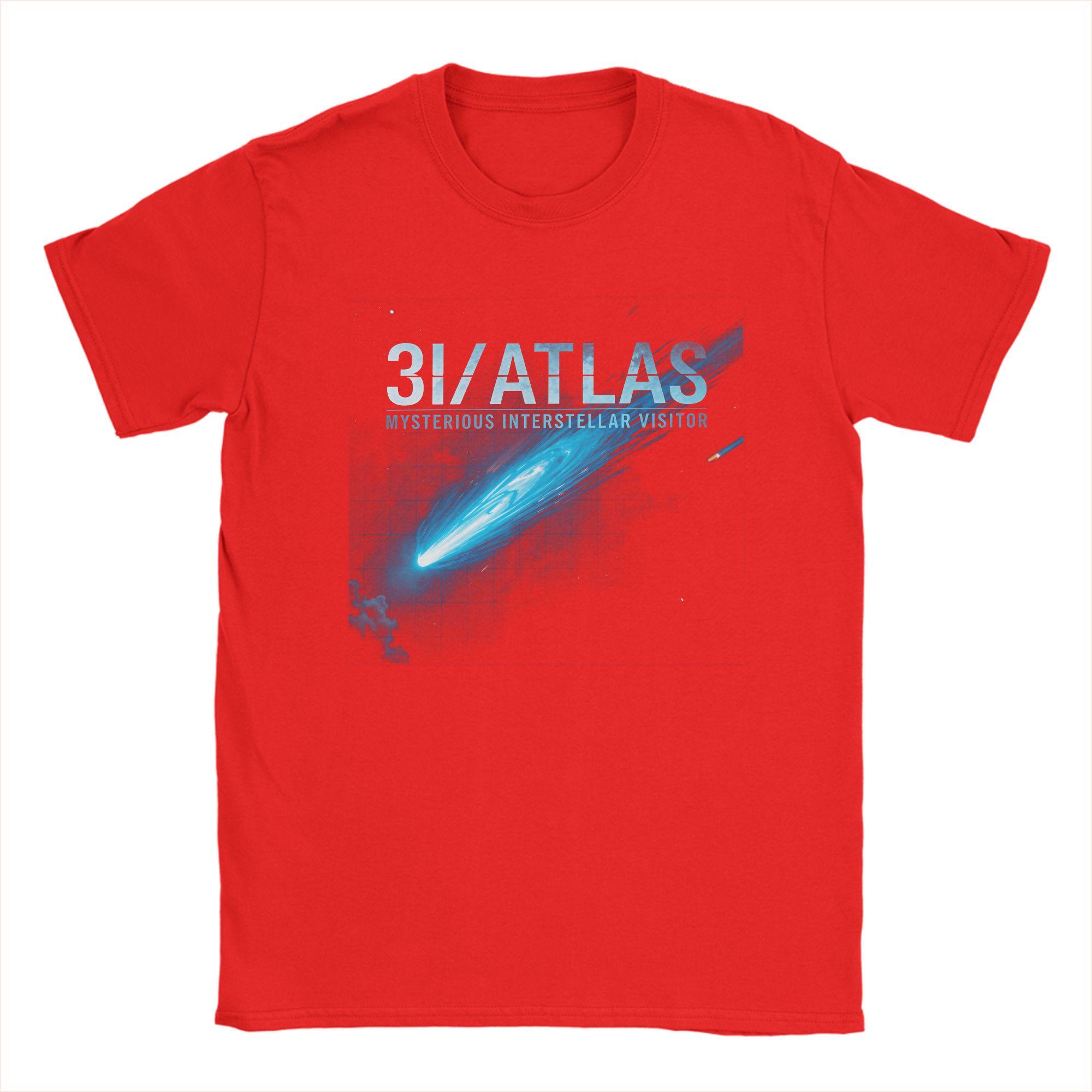 

Humor 3I ATLAS Interstellar TShirts for Unisex Round Collar Cotton T Shirts Short Sleeve Tees Adult Tops S