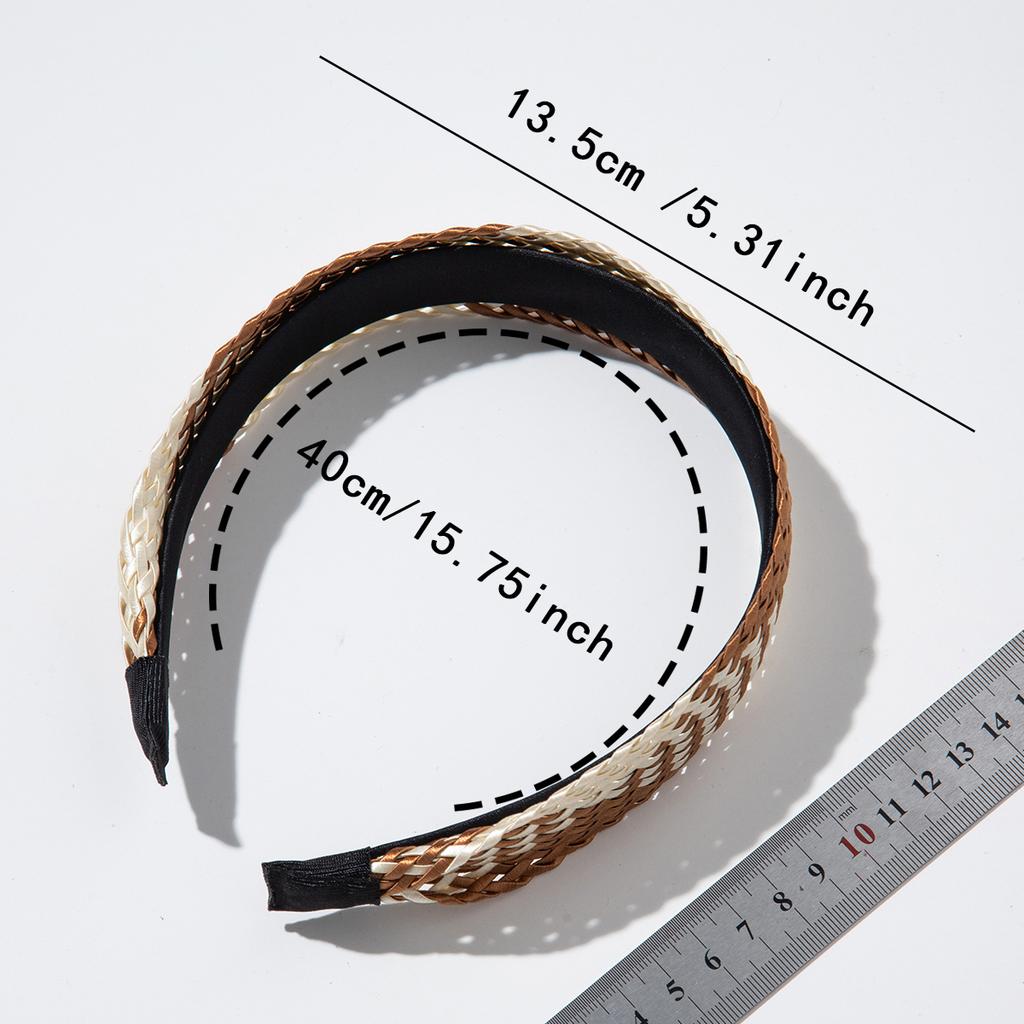 4cm Wide Headband Imitation Rattan Head Hoop Simple Style Hair Band Nonslip Knotted Headdress Hair Accessories For Women