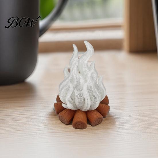 Creative Room Decor Items 3D Printed Glow in The Dark Campfire Ornament, Centerpiece, Firewood Lamp, Artisan Home Accents Bonfire Decoration