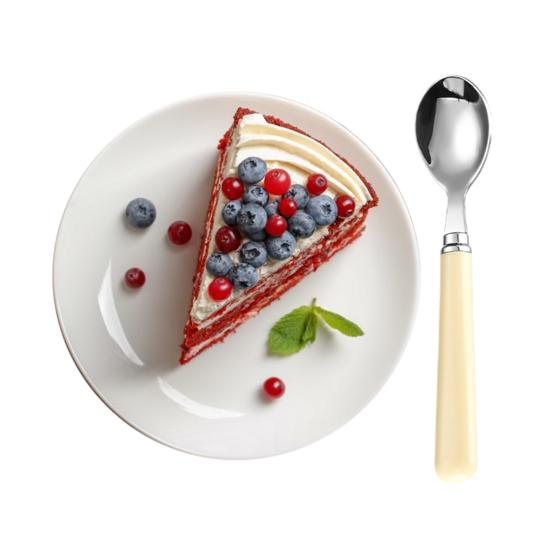 Esslöffel, Gabel, Fruchtpüreelöffel, Edelstahl, Kaffeerührlöffel, quadratischer Löffel, Küchengeschirr, Werkzeug, rostfrei, runder Suppenlöffel für Zuhause