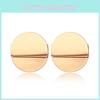 Boucles d'oreilles rondes pliables tendance pour femmes Design minimaliste en or et argent