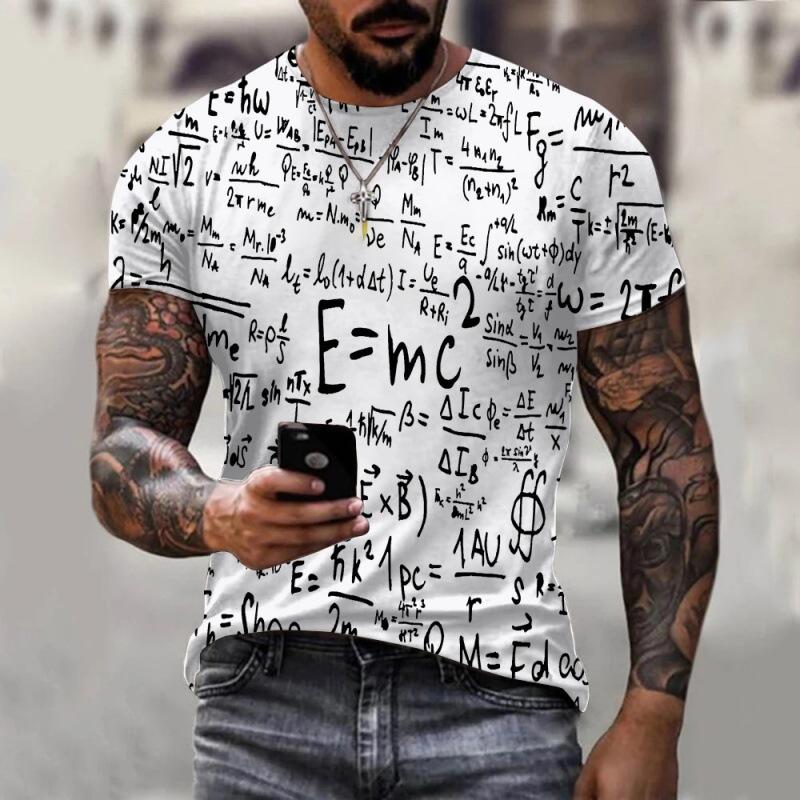 Sommer Personalisiertes Herren-T-Shirt 3D Digital bedrucktes Herren Kurzarm-T-Shirt Lockeres Rundhals-Shirt