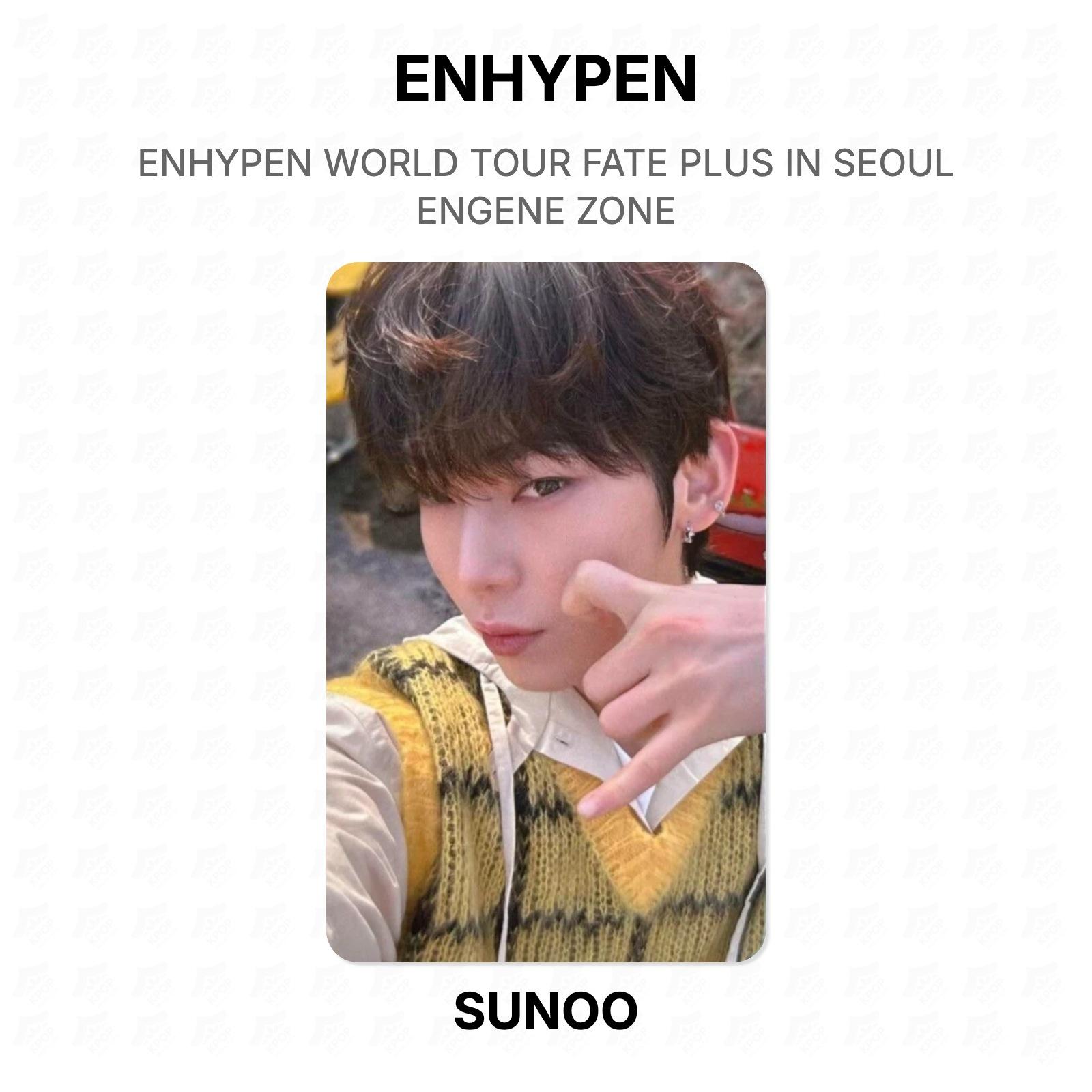 ENHYPEN WORLD TOUR FATE PLUS IN SEOUL ENGENE ZONE Official Photocard SUNOO