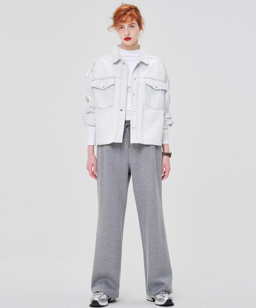 Maloupe 9401 Oversized Denim Short Jacket (Light Indigo)