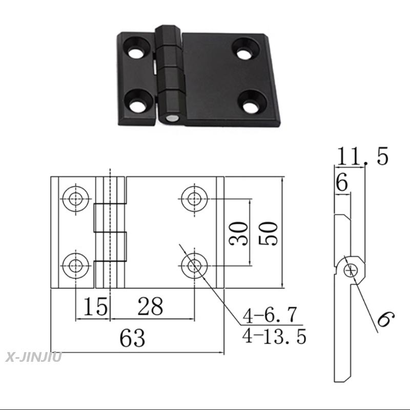 Verlängerung und Verbreiterung von Zinklegierungs-Scharnier mechanische Ausrüstung elektrische Schranktür-Scharnier