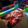 Tapis Velours Cristal Design AC Milan Confortable Non?Tapis imprimé antidérapant pour chambre, salon, entrée