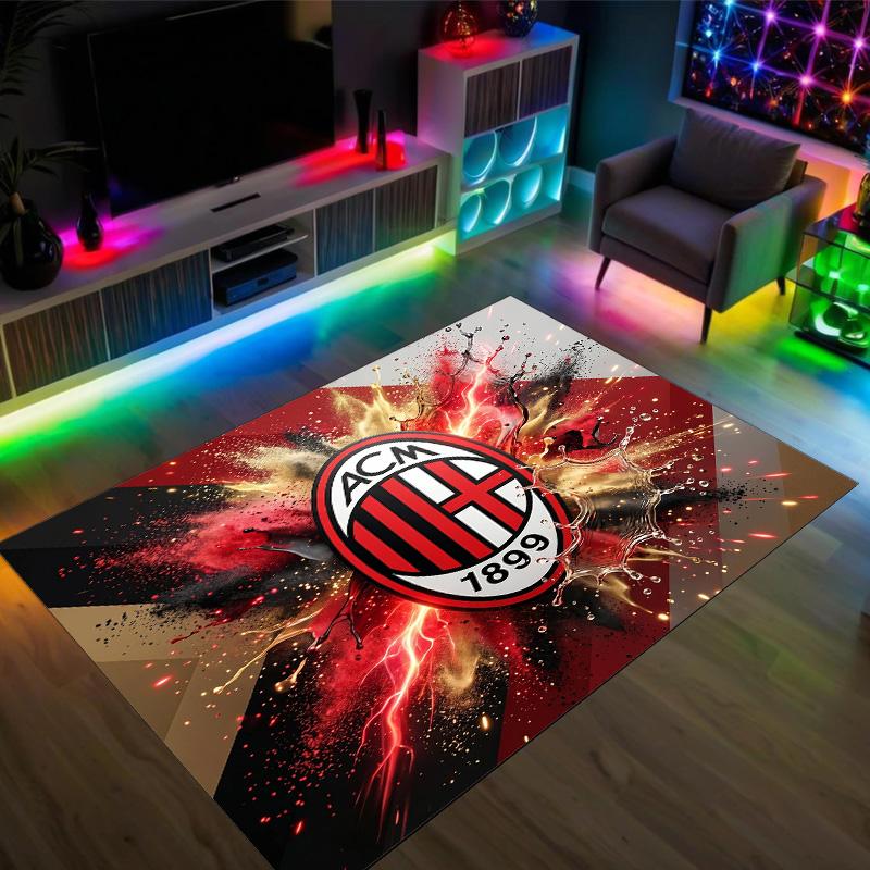 AC Milan Design Crystal Velvet Carpet Cozy Non?Slip Printed Rug For Bedroom Living Room Entrance