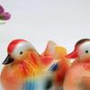 Porcelain Mandarin Ducks Couple Miniature Handpainted Ceramics Love Bird Figurine Home Ornament Wedding Anniversary Gift Craft