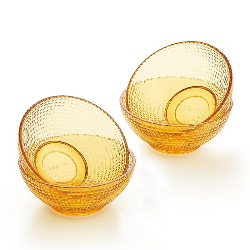 CORELLE Corning Crystal Polka Dot Glass Bowl Set