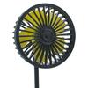 Ventilador de manguera de coche ajustable con rotación de 360 grados, ventilador de refrigeración universal USB montado en el asiento del coche, mini ventilador de verano para coche ZH