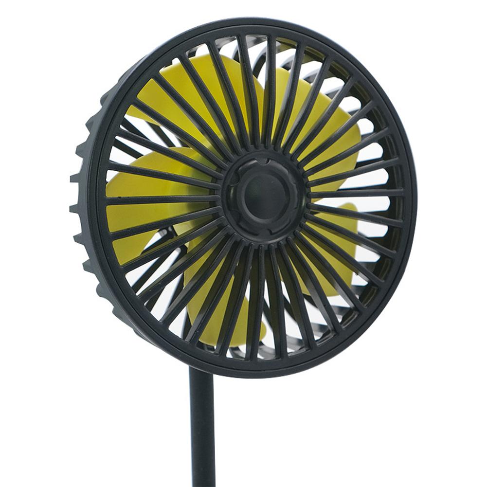 Ventilador de manguera de coche ajustable con rotación de 360 grados, ventilador de refrigeración universal USB montado en el asiento del coche, mini ventilador de verano para coche ZH
