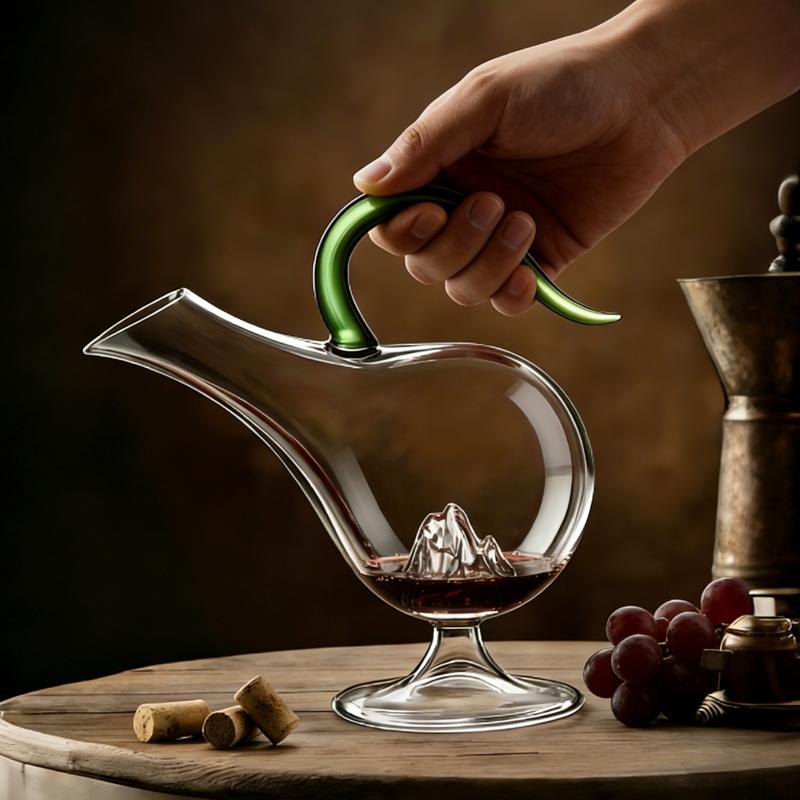 Luxury Swan Iceberg Crystal Wine Decanter Borosilicate Glass Aerator Pourer 1000ml