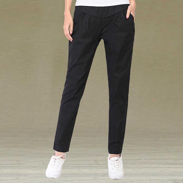 

M-8XL женские брюки большого размера повседневные брюки женские весенне-осенние брюки-шаровары с высокой талией тонкие однотонные длинные брюки XXXXXXXXL чёрный