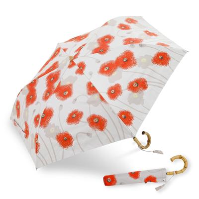 Ogawa Folding Parasol with Japanese Poppy Suitable for Sun and UV Heat Water by Kabajirushi Perfect for Kimono and Summer Festival Product 54369