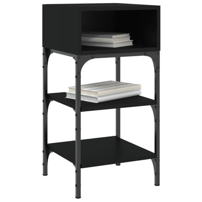 VidaXL Bedside Tables 2 Pcs Black 35x34.5x70 Cm Engineered Wood 825884