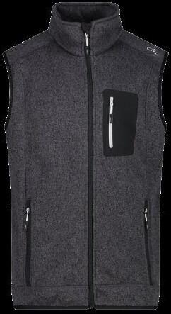 CMP Men's Knitted Vest (3H60947N) Black/glacier
