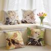 Aether Cute Genshin Impact Cushion Cover Square Short Plush Pillow Case Living Room Sofa Home Decor Funda X