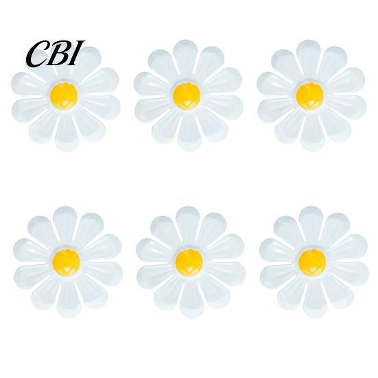 Outdoor Metal Flower Decor 6Pcs Flowers Wall Decor, Sunflower Ornament Art, Waterproof Art Hanging Decoration Garden for Outside Indoor Patio,