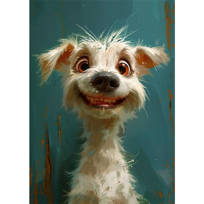 Abstract Art Funny Animals Rabbit Fox Donkey Cat Lion Canvas Posters and Prints Cartoon Animal Mural Canvas Wall Art Home Decor