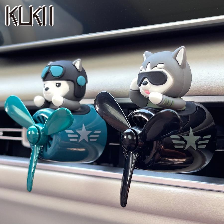 No Perfume DIY Fragrance Pilot Dog Car Air Freshener Rotating Plane Ornament Vent Aroma Diffuser Decoration Accessories Cool Fun