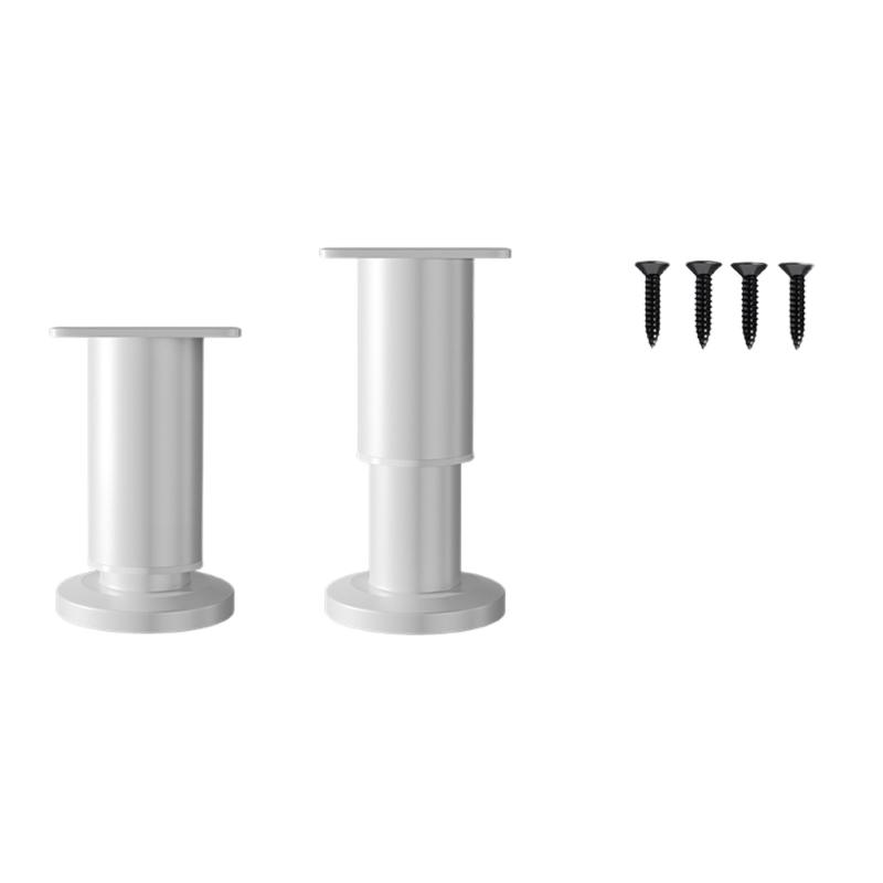Packung mit 2 verstellbaren Stahlmöbelbeinen Sofabeine Couchbeine Stoßdämpfende Fußpolster für Schreibtische Sofas Regale & Kommoden
