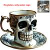 Nouvel Ensemble Cadeau Tasses et Soucoupes à Café en Résine Imprimées Crânes d'Halloween Ménage Ensemble de Tasses à Café Thé Haut de Gamme Exquis