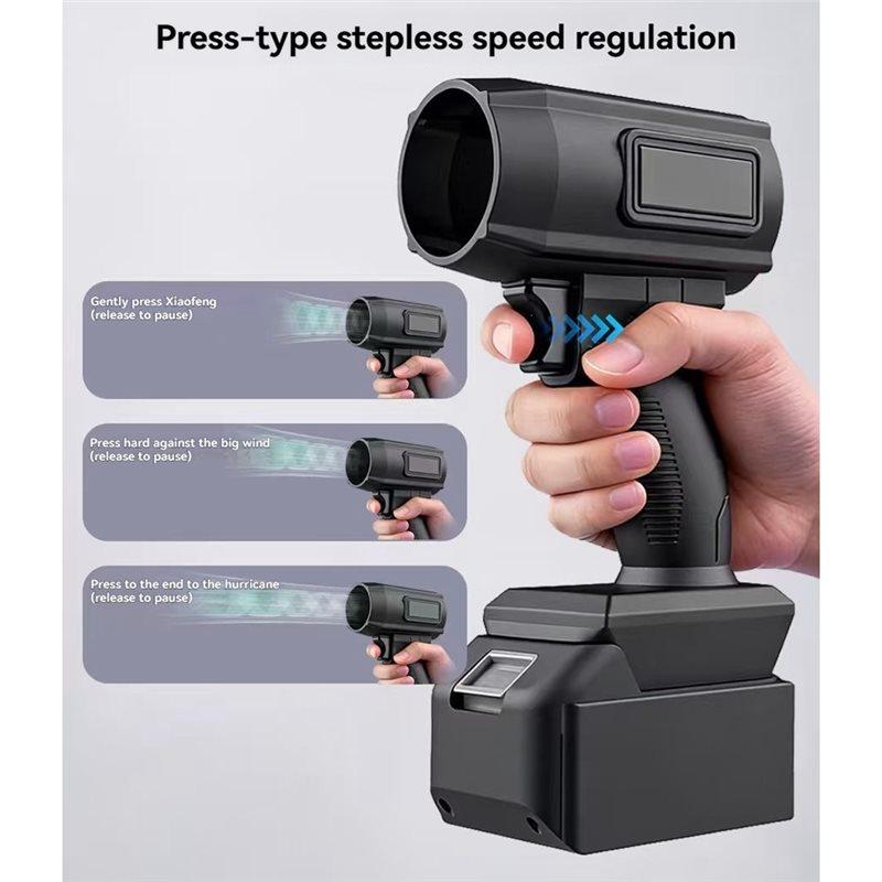 SHGO-Fan Blower 60000RPM High Speed Brushless Motor Stepless Speed Control Handheld Jet For Battery