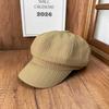 New Vertical Pleated Newsboy Hat Solid Color Versatile Octagonal Hat Breathable Lining Cheekbones Women's Visor Hat