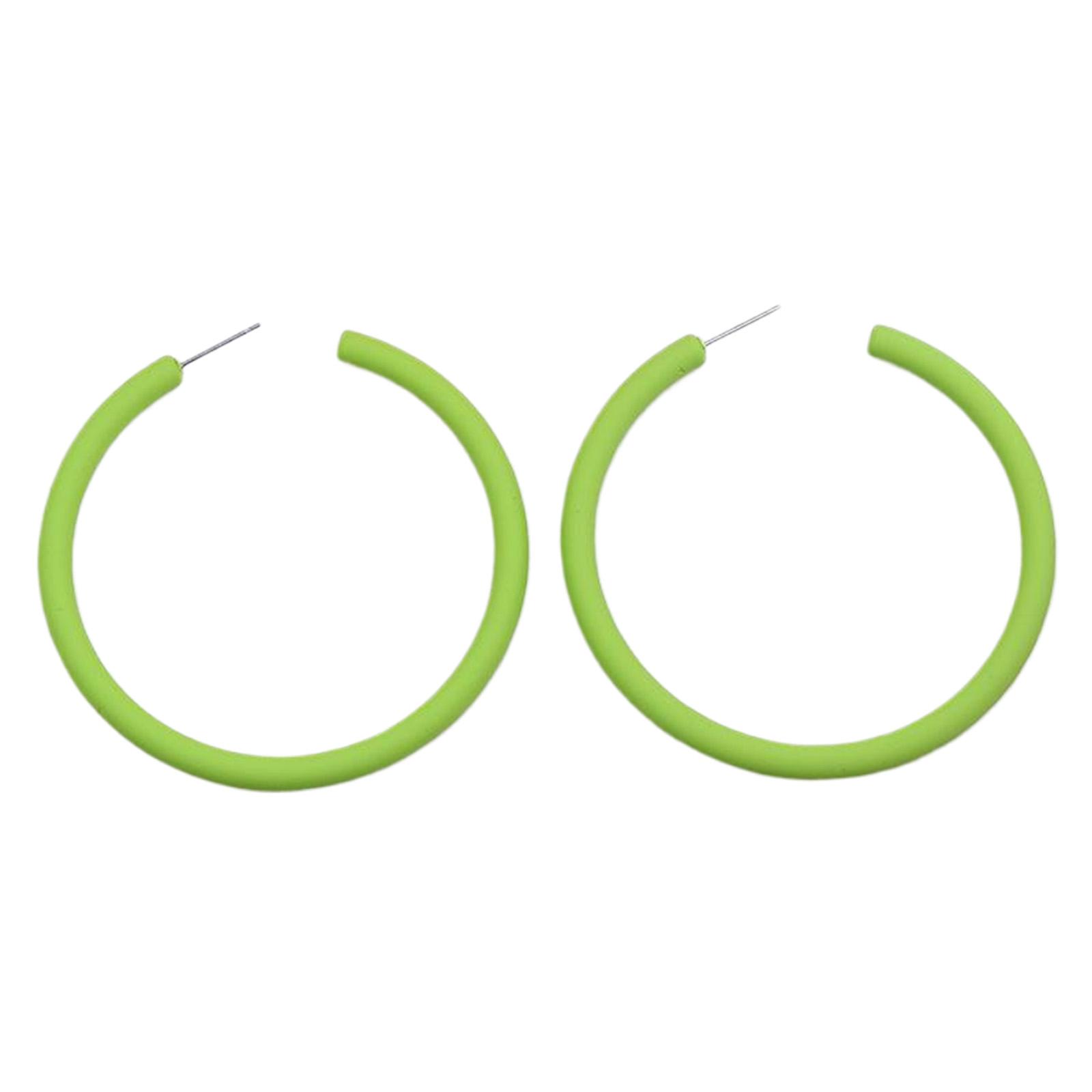 

Элегантные круглые серьги-кольца, переносные серьги, модные серьги с акриловой текстурой, подходящие для повседневных или официальных случаев зелёный