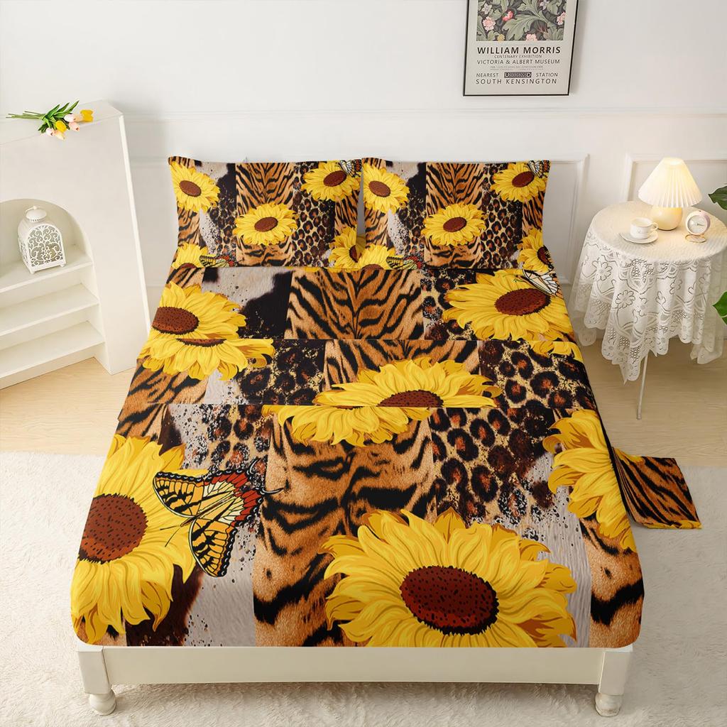 Ice Hockey Player Pattern Sheet Four Piece Bedding Set Bedroom Room Dormitory Bedding Decoration