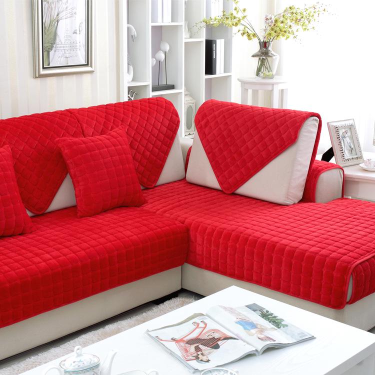 

Плюшевая фланелевая нескользящая подушка для дивана и зимний чехол для дивана с полной оберткой 70*70cm