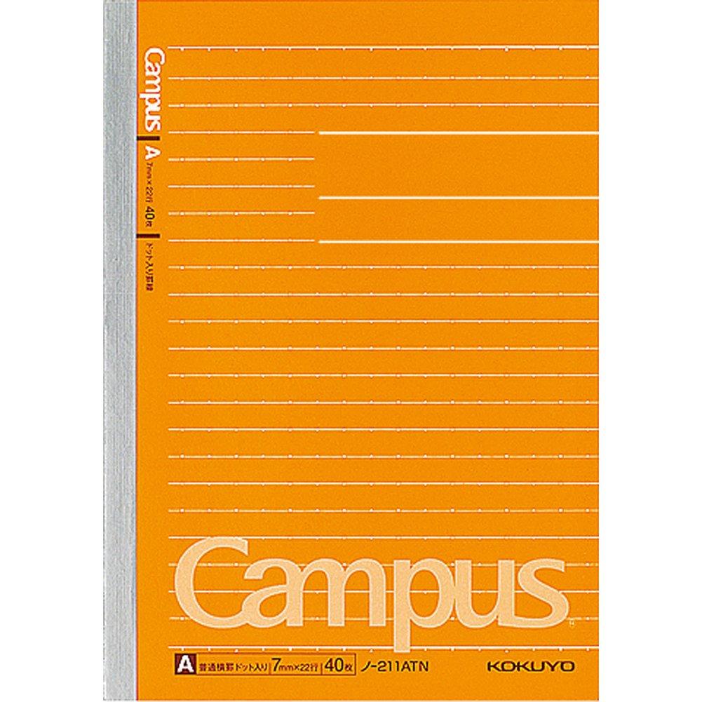 KOKUYO Campus Dotted Ruled B6 40 211ATN Notebook, Lines, Size, A-ruled, Sheets, No.