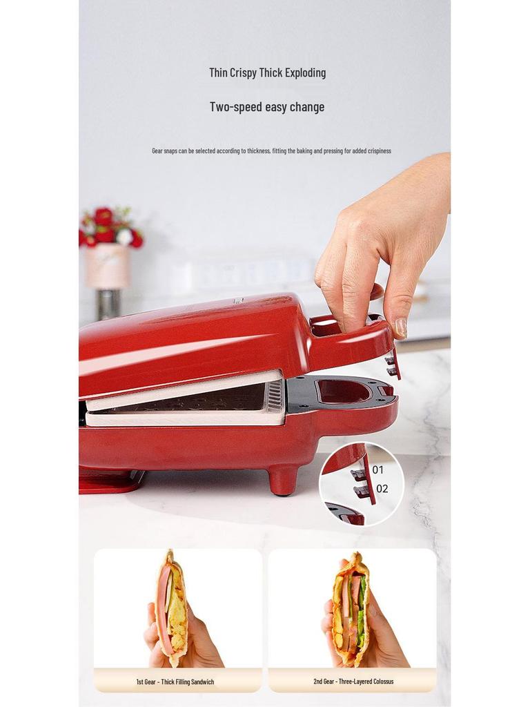 Multifunctional Breakfast Sandwich and Waffle Maker – Automatic Toaster and Panini Grill