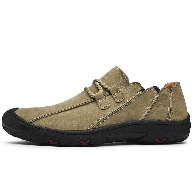 Herren Atmungsaktive Flache Freizeitschuhe Handgefertigte Leder Laufschuhe Für Herren Bequeme Slipper Mokassins Outdoor Herren Sneaker