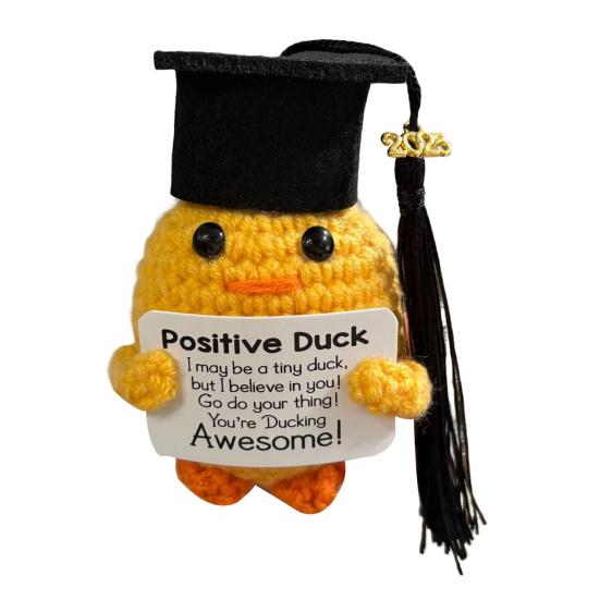 2025 Graduation Crochet Doll Handmade Pickle Vegetables with Graduation Cap Positive Crocheted Animals Keepsake Grad Gifts for Him Her
