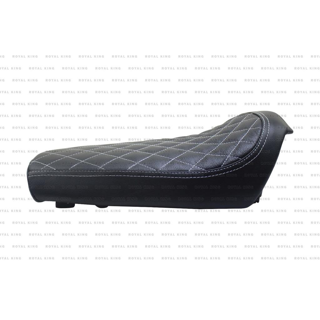 "Premium Leather Single Rider Seat With Cowl" Fit For Royal Enfield INT & GT 650