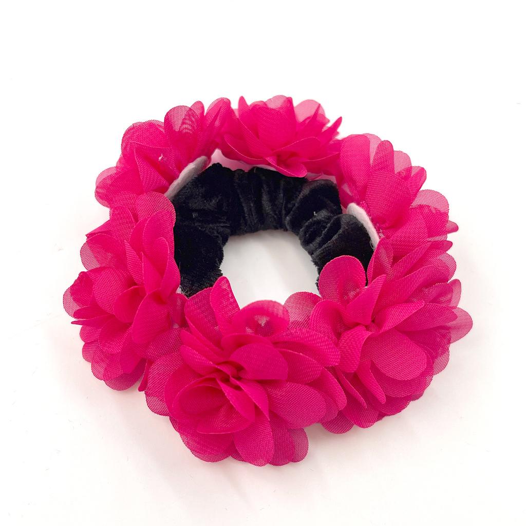 Flower Hair Rope, Ponytail, Headband, Suitable for Carnival Party, Fan Headwear, Big Intestine Circle, Female