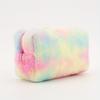 1pc Leopard Print Plush Makeup Bag Large-Capacity Cosmetic Bag Pen Case Unisex Travel Toiletry Organizer Bag
