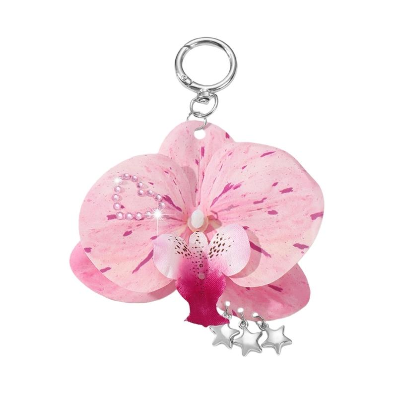 Милый брелок Цветок Брелок для ключей Подвеска Держатель для ключей Шарм Искусственный цветок Шарм для сумок