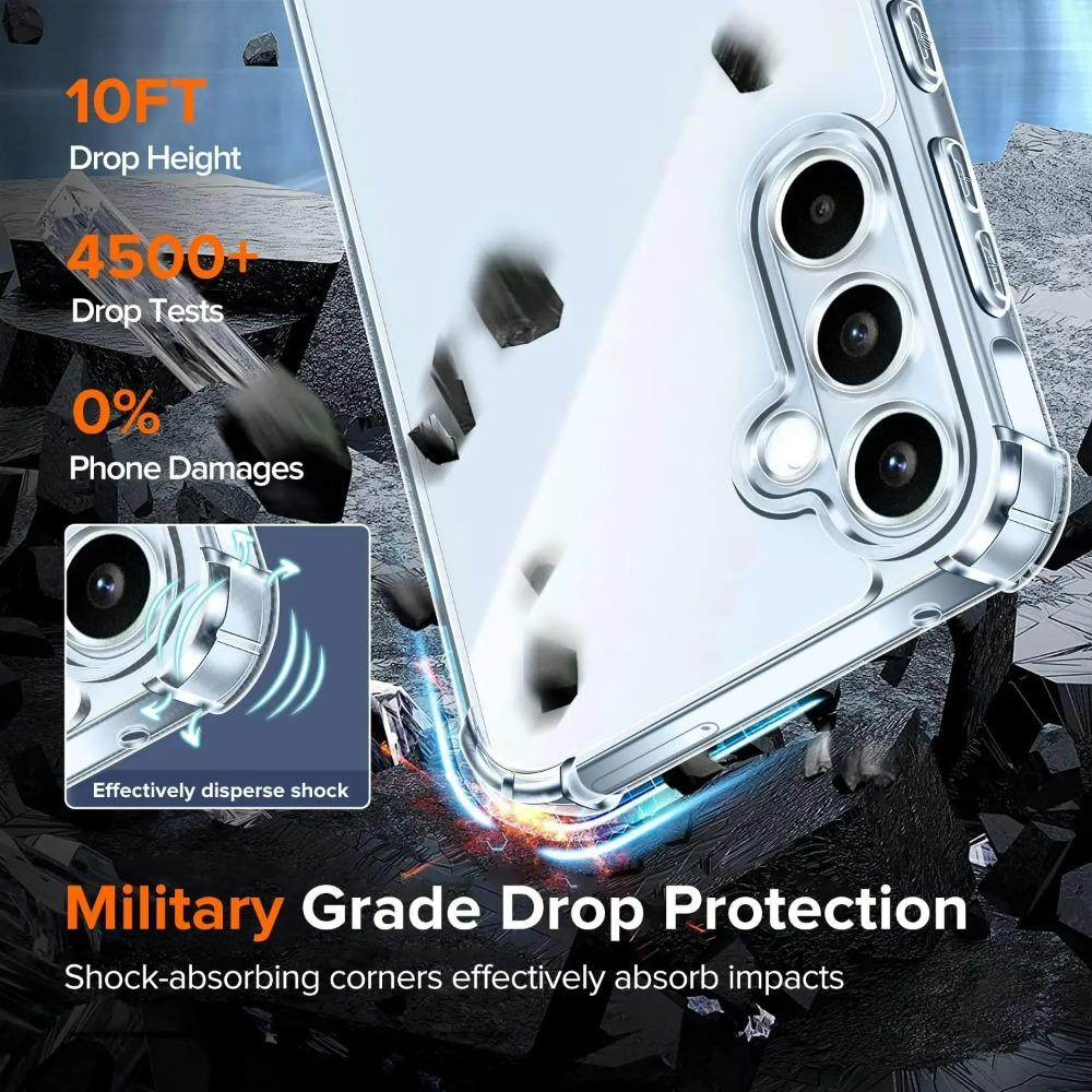 Čtyřrohové pouzdro TPU odolné proti nárazům pro Samsung Galaxy A56 A36 A26 A16 5G A06 A15 A25 A35 A55 A34 A54 Kryt Čirý Capa Fundas Coque