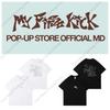 Kickflip T-Shirt Mein Erster Kick Buchstaben Druck Gleiche Fans T-Shirt Kpop Mode Unisex Damen Sommer Locker Baumwolle Kurzarm T-Shirts