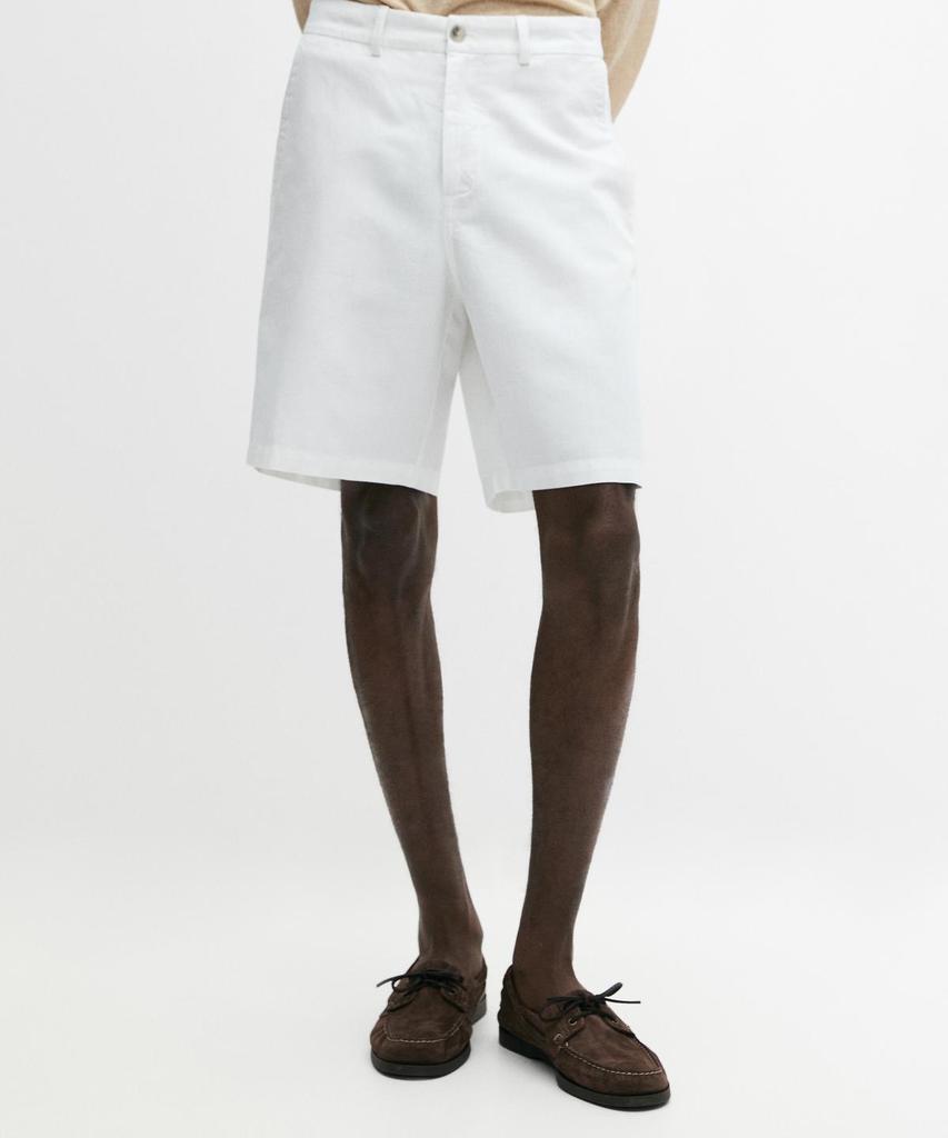 Masimodutti Linen Bermuda Pants