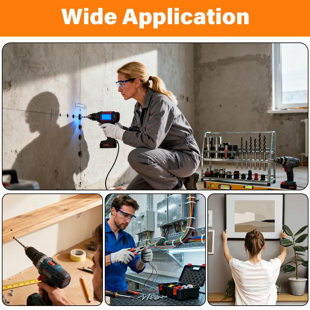 Handheld 5 in 1 Digital Wall Stud Detector Wood Scanner Metal Finder for Live AC Wires Cables PVC Water Pipe 3