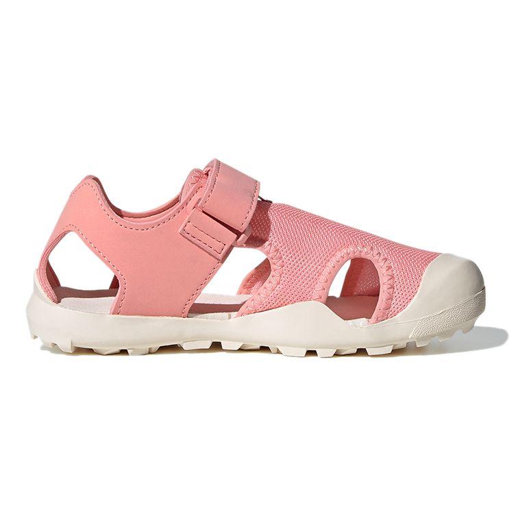Adidas Terrex Captain Toey K Velcro Outdoor Flat Simple Sports Kids Sandals Kids Sandals Pink EF2244