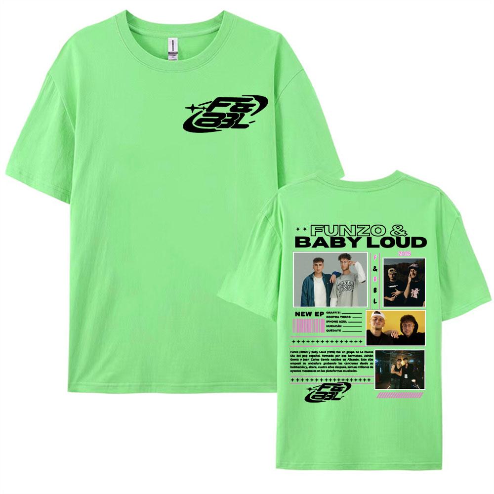 

Rapper Funzo Baby Loud 2025 Tour Tshirts for Men Casual ONeck Short Sleeve T Shirts Unisex Vintage Hip Hop Pop Music Tshirt 3XL