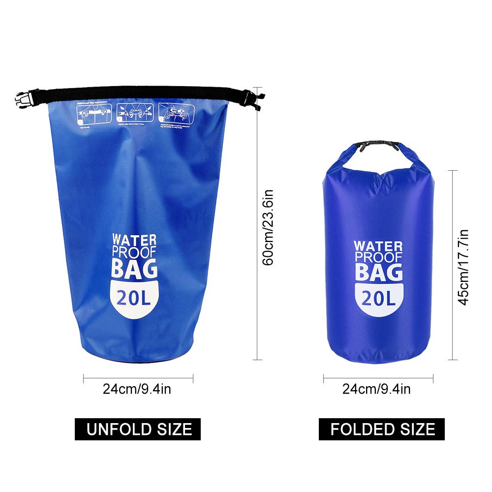 Borsa Impermeabile Dry Bag 2L/5L Con Chiusura A Rotolo – Per Cellulare, Kayak, Campeggio, Spiaggia – Galleggiante – Colori Vari