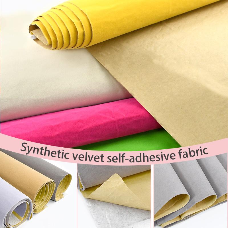 45/90*145cm 1.2mm Thick Self-adhesive Velvet Fabric Automotive Interior Furniture Decoration Scratch Resistant Plush Fabrics